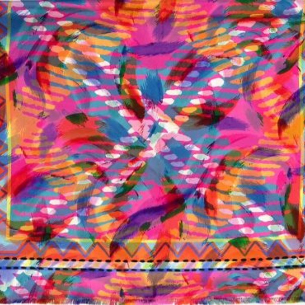 Franco Ferrari Silk Scarf Multicolor - Picture 2 of 8